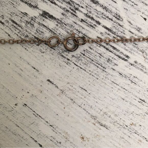 Delicate blackened silver charm necklace - Picture 4 of 5